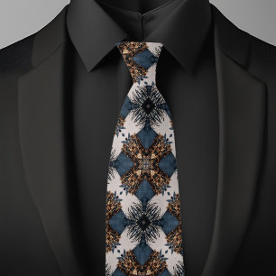Elegante Denim White en Jeweled X-patroon Stropdas