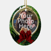 Elegante dennen aangepaste foto kerst ornament (Rechts)