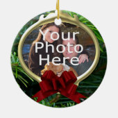 Elegante dennen aangepaste foto kerst ornament (Achterkant)