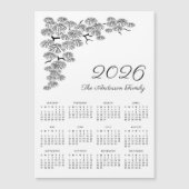 Elegante dennen tak botanische kalender 2026 (Voorkant)