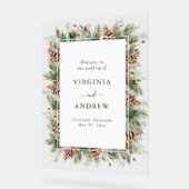 Elegante dennen welkom acryl teken acryl bord (Hoek)