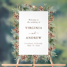 Elegante dennen welkom acryl teken acryl bord