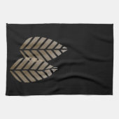 Elegante dennenappels koper platina patroon theedoek (Horizontaal)