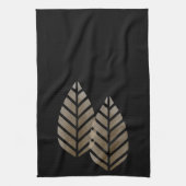 Elegante dennenappels koper platina patroon theedoek (Verticaal)