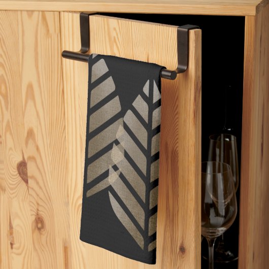 Elegante dennenappels koper platina patroon theedoek (Derde Gevouwen)