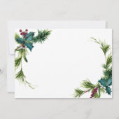 Elegante dennenbes Kerstmis Kaart (Achterkant)