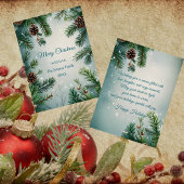 Elegante dennenbomen & kegels Kerstmis Feestdagenkaart