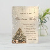 Elegante dennenboom Cadeaus kerstfeest Kaart (Staand voorkant)