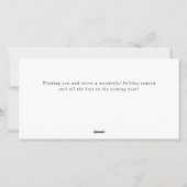 Elegante dennenboom Kerst bedrijfsbegroeting Feestdagenkaart (Achterkant)