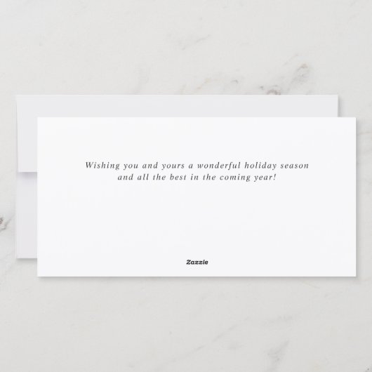 Elegante dennenboom Kerst bedrijfsbegroeting Feestdagenkaart (Achterkant)