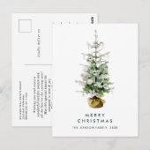 Elegante dennenboom Kerstvakantie groet Briefkaart (Voorkant / Achterkant)