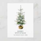 Elegante dennenboom Kerstvakantie groet Briefkaart (Voorkant)