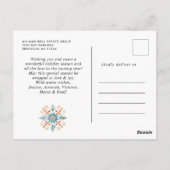 Elegante dennenboom Kerstvakantie groet Briefkaart (Achterkant)