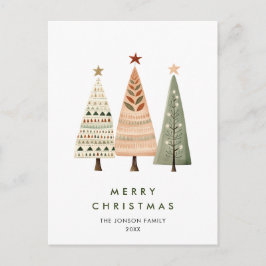 Elegante dennenboom Kerstvakantie groet Briefkaart