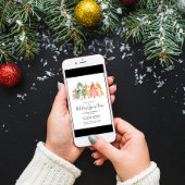 Elegante dennenboom Kerstvakantie open huis Kaart