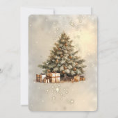 Elegante dennenboom presenteert kerstfeest kaart (Achterkant)