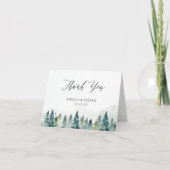 Elegante dennenbossen Dank je wel Bedankkaart (Voorkant)
