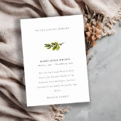 Elegante dennentak loof sympathie gedenkteken bedankkaart