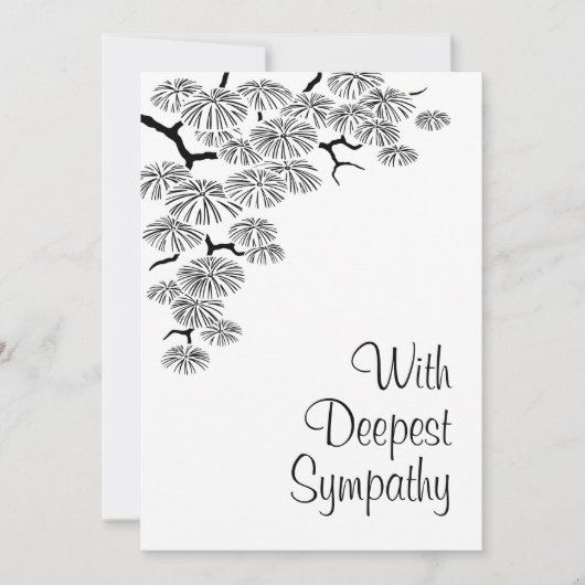 Elegante dennentak rouw zwart-wit (Voorkant)