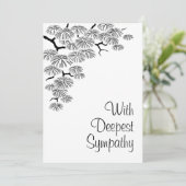 Elegante dennentak rouw zwart-wit (Staand voorkant)