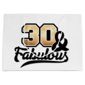 Elegante dertig fantastische Verjaardagsvrouwen Groot Cadeauzakje (Voorkant)