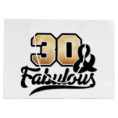 Elegante dertig fantastische Verjaardagsvrouwen Groot Cadeauzakje (Achterkant)