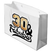 Elegante dertig fantastische Verjaardagsvrouwen Groot Cadeauzakje (Achterkant Gekanteld)