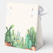 Elegante Desert Cactus Garden Baby shower Bedankdoosjes (Achterkant)
