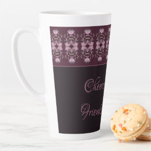 Elegante designer met pruim Paarse stijl Latte Mok