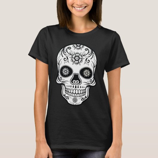Elegante Dia de los Muertos Skull | Shirts (Voorkant)