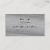 Elegante diamant aantrekkelijke zilveren visitekaa visitekaartje (Achterkant)