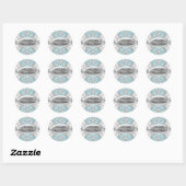Elegante Diamant Blauwe Sweet 16 Sticker (Vel)