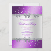 Elegante Diamant Bogen & Parels Kerstmis Kaart (Voorkant)