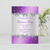 Elegante Diamant Bogen & Parels Kerstmis Kaart (Staand voorkant)