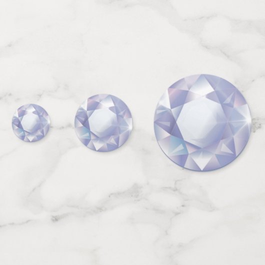 Elegante Diamant Edelsteen Party Table Confetti (Achterkanten)