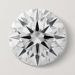 Elegante diamant geïnspireerde 3" knop - Aangepast Ronde Button 7,6 Cm