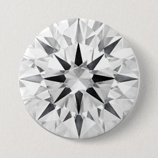 Elegante diamant geïnspireerde 3" knop - Aangepast Ronde Button 7,6 Cm