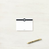 Elegante diamant op zwart en wit post-it® notes (Op bureau)
