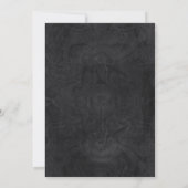 Elegante Diamant Sneeuwvlokken op Zwarte Bruiloft Kaart (Achterkant)