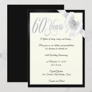 Elegante diamanten 60ste verjaardag feest kaart