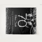 Elegante diamanten 70e verjaardag Party Achtergron Wandkleed (Voorkant (horizontaal))