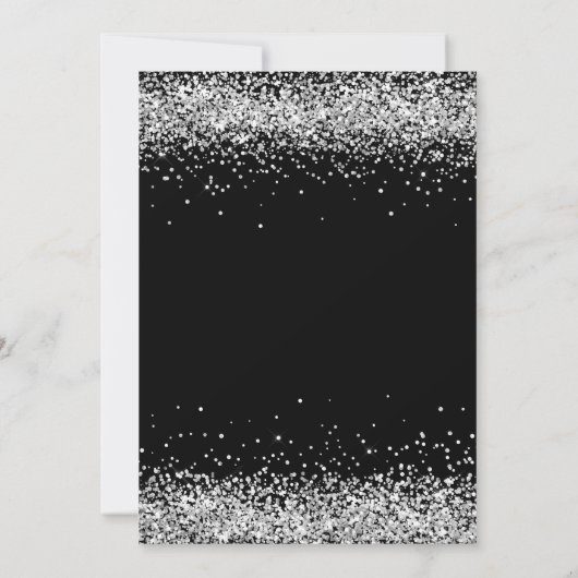 Elegante diamanten 80e verjaardag dankjewelkaart kaart (Achterkant)