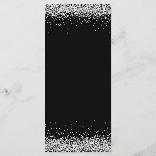 Elegante Diamanten 80e Verjaardag Diner Platte Men Menu (Achterkant)