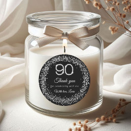 Elegante Diamanten 90e Verjaardag Bedankt Sticker