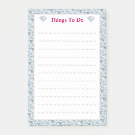 Elegante diamanten abstract patroon Gelinieerd Post-it® Notes