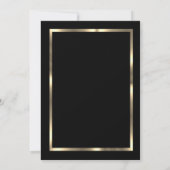 Elegante diamanten afstudeerhoed zwart afstuderen kaart (Achterkant)