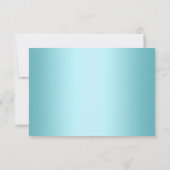 Elegante diamanten blauwe RSVP Kaartje (Achterkant)