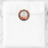 Elegante diamanten bloemenring trouwframe ronde sticker (Tas)