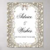 Elegante diamanten en parels Advies en wensen Poster (Voorkant)
