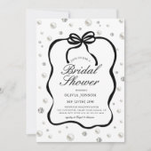 Elegante diamanten en parels Boog Vrijgezellenfees Kaart (Voorkant)